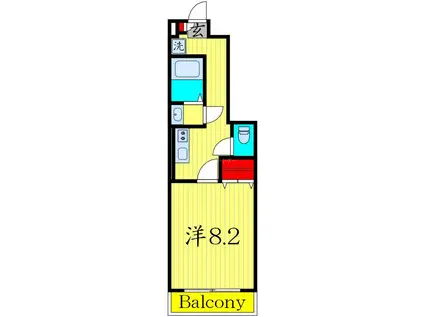 パルコート板橋本町(1K/1階)の間取り写真