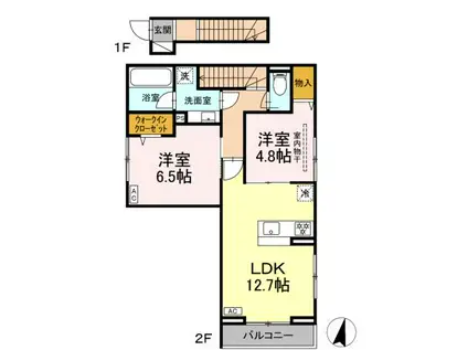 コンフォルタ(2LDK/1階)の間取り写真