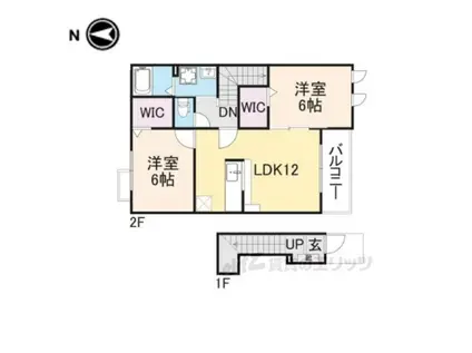 ラピュタB(2LDK/2階)の間取り写真