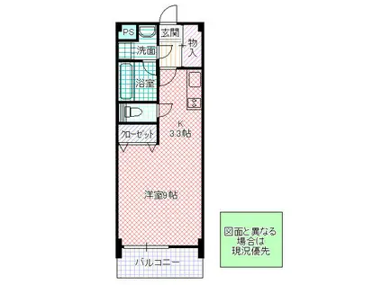 サザンテラス不二美荘(ワンルーム/1階)の間取り写真
