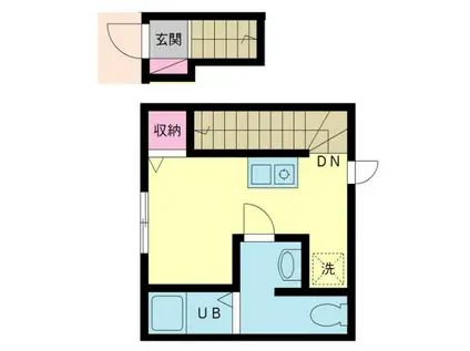 MITIA TERRACE 三郷(ワンルーム/2階)の間取り写真
