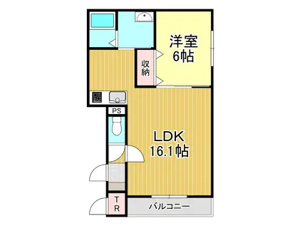 ELDORADO見山(1LDK/3階)の間取り写真