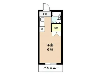 プレアヴェール(ワンルーム/3階)の間取り写真