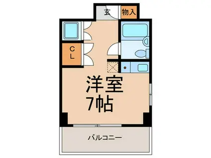 エトワール吉田(ワンルーム/4階)の間取り写真