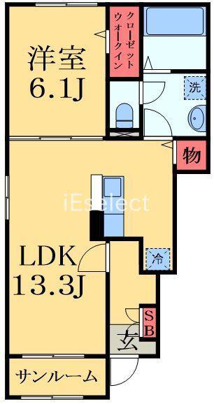 ソル・レヴェンテ(1LDK/1階)の間取り写真