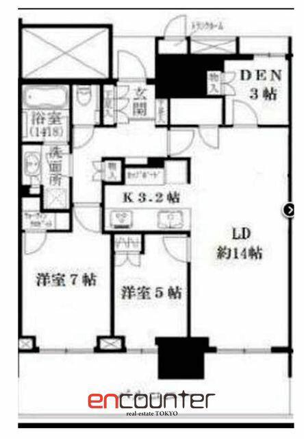 ベイズ タワー&ガーデン(2SLDK/27階)の間取り写真