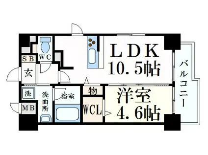 CONCERT OGYU(1LDK/7階)の間取り写真
