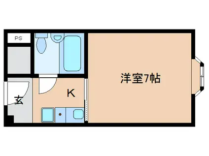 NM・DOUZE(1K/2階)の間取り写真