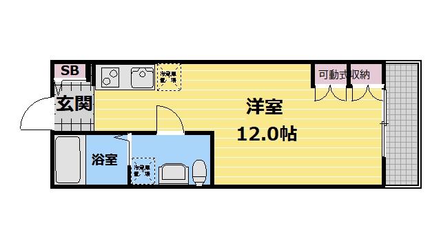 カンタービレ(ワンルーム/2階)の間取り写真