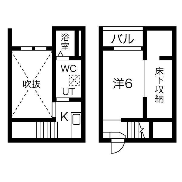 LALA COTE(1K/2階)の間取り写真