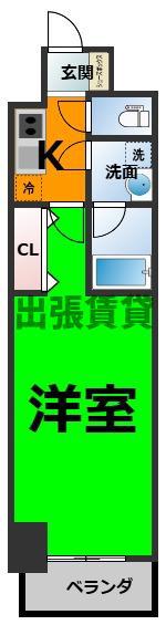 CRESTTAPP金山(1K/9階)の間取り写真