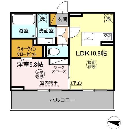 長須賀NTステージ(1LDK/3階)の間取り写真