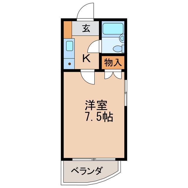 ルピナス栄(1K/3階)の間取り写真