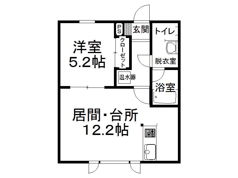 コーポ1139(1LDK/1階)の間取り写真