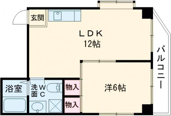 ビレッジスミダ(1LDK/3階)の間取り写真