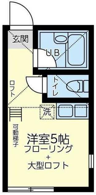 ユナイト天王町コニーホーキンス(ワンルーム/2階)の間取り写真