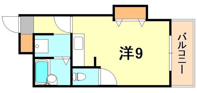 ステラコートIV(ワンルーム/2階)の間取り写真
