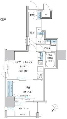 グランデュール富士(1LDK/2階)の間取り写真