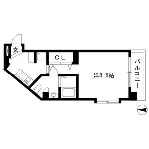 アメニティ吹上(1K/5階)の間取り写真