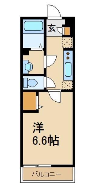 リブリ・辻(1K/1階)の間取り写真