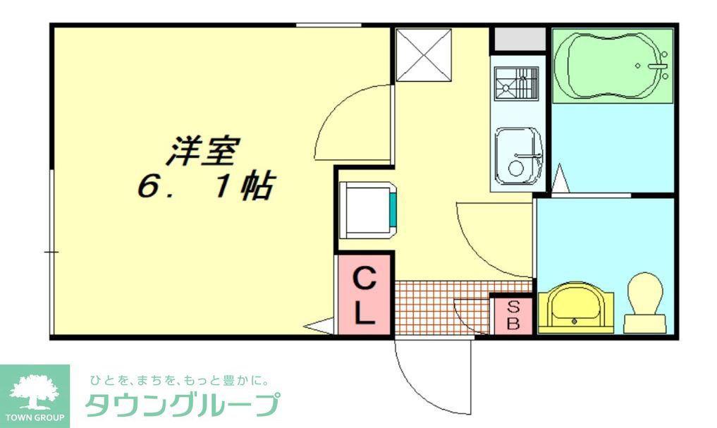 ATLAS四ツ木(1K/1階)の間取り写真