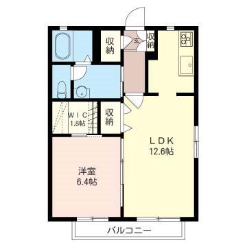 メゾンしんまちK1(1LDK/2階)の間取り写真