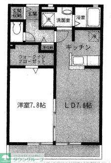 リサービア吉原(1LDK/2階)の間取り写真
