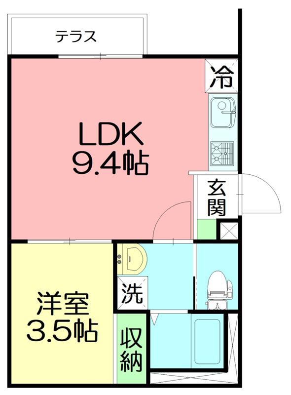 メゾン 雅(1LDK/1階)の間取り写真