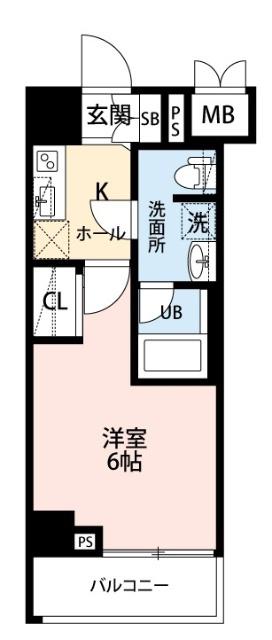SQUARE CITY YOKOHAMA NEGISHI II(1K/5階)の間取り写真