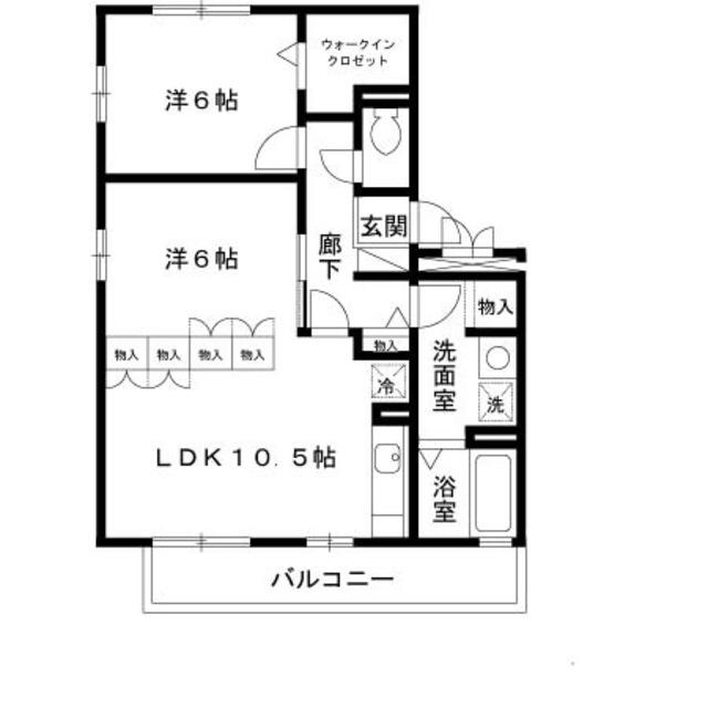 リビングタウンなかもずC棟(1LDK/3階)の間取り写真