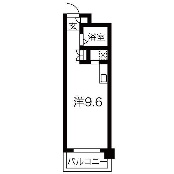 メゾン三田赤坂(ワンルーム/3階)の間取り写真
