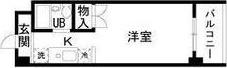 ノーサレンダー(ワンルーム/2階)の間取り写真