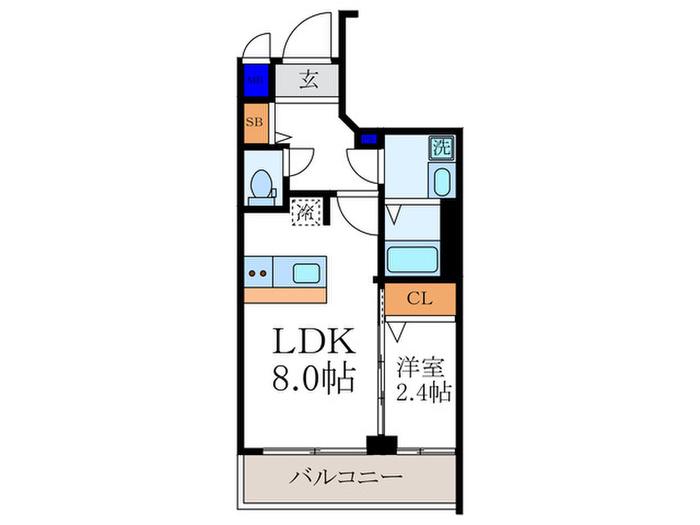 ファステート京都西陣エール(1LDK/2階)の間取り写真