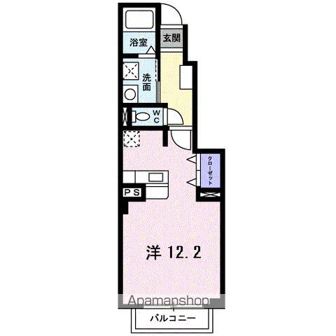 グレイスフルB(ワンルーム/1階)の間取り写真