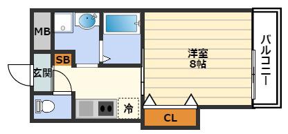 ＪＲ東西線 大阪天満宮駅 徒歩5分 11階建 築18年(1K/1階)の間取り写真