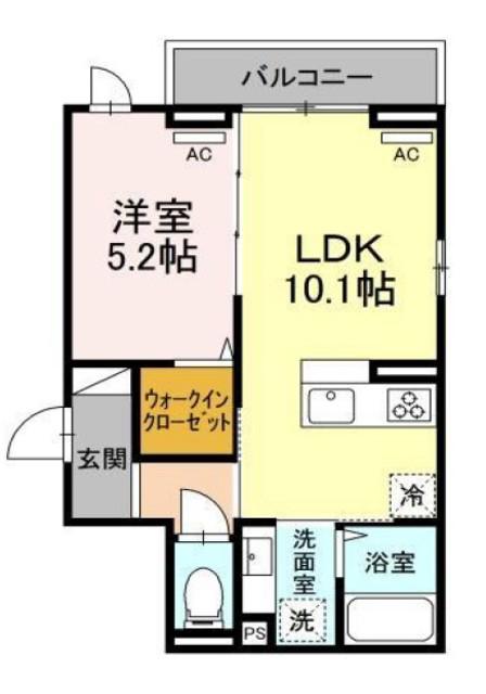 COCOSTAIII(1LDK/1階)の間取り写真
