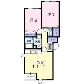 M・アプローズ(2LDK/2階)の間取り写真
