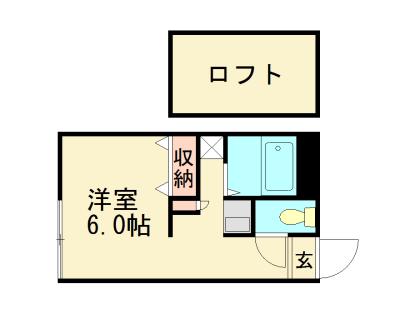 イーストパレス和白II(ワンルーム/1階)の間取り写真