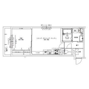 LOUIS APARTMENT 長瀬ノール(1LDK/3階)の間取り写真