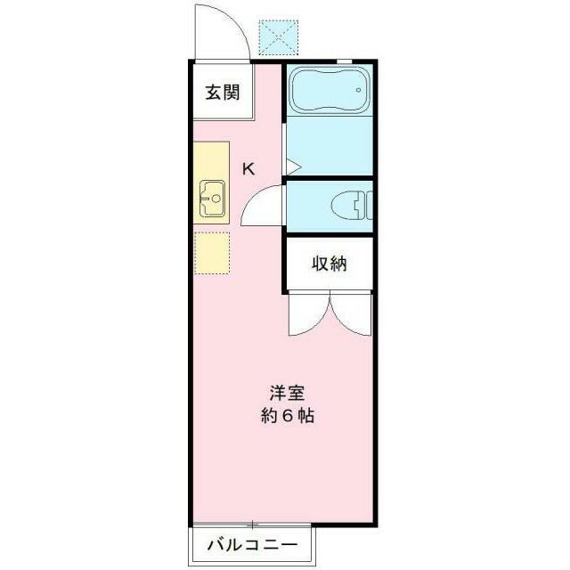 ロッシュ(ワンルーム/2階)の間取り写真