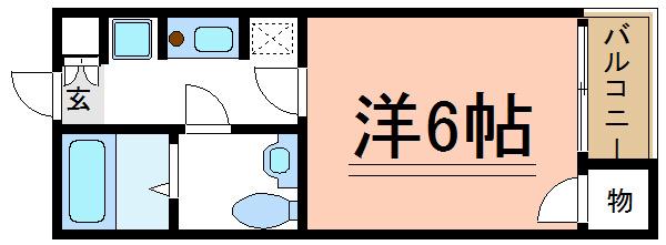 スコレータムラマII(1K/3階)の間取り写真