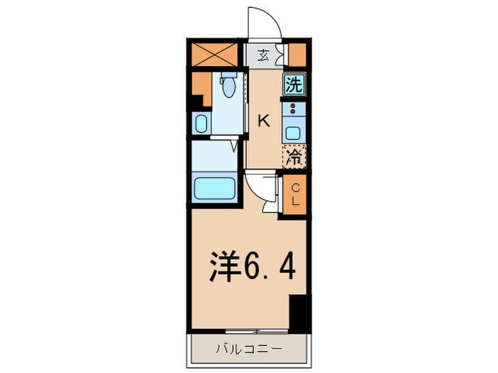レジディア蒲田IV(1K/2階)の間取り写真