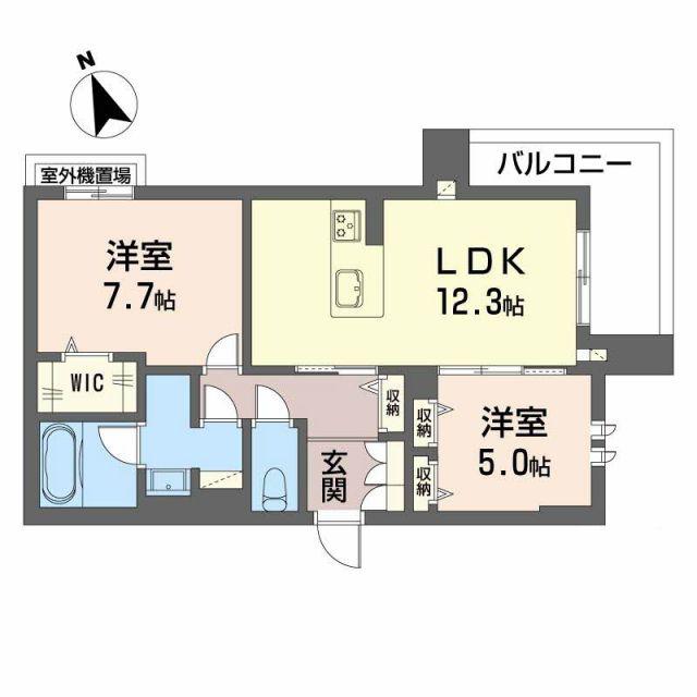 シャーメゾン クオソーレ(2LDK/3階)の間取り写真