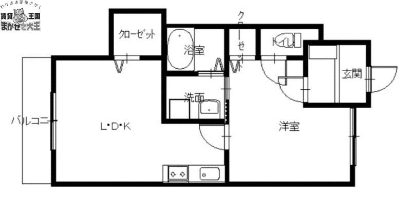MODERN PALAZZO 文教通(1LDK/8階)の間取り写真