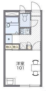 レオパレスツェーンブルグ(1K/2階)の間取り写真