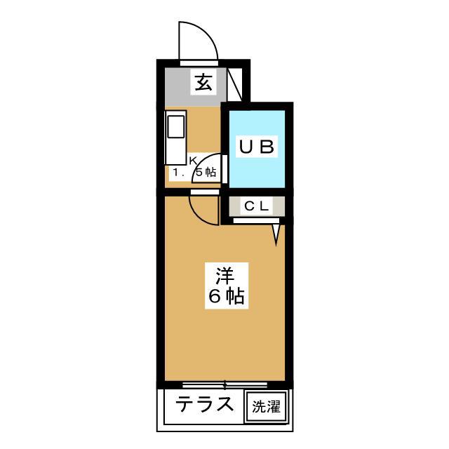 SUWAガーデン(1K/1階)の間取り写真