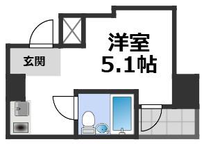 サン今里(ワンルーム/1階)の間取り写真