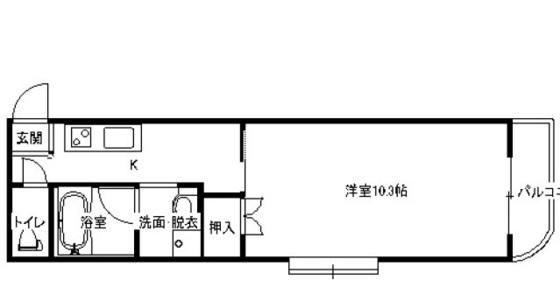クレールIWAI(1K/2階)の間取り写真