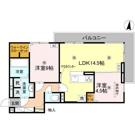 D-ROOM御厨中(2LDK/3階)の間取り写真