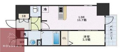 エスリード新大阪ザ・マーク(1LDK/7階)の間取り写真